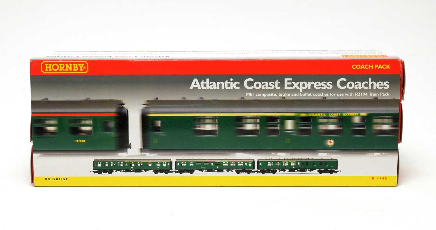 Lot 654 - A boxed Hornby R.4140 'Atlantic Coast Express Coaches' 00-gauge coach pack.