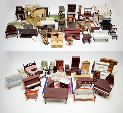 Lot 969 - A selection of doll's house furniture.