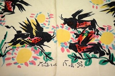 Lot 769 - A Pablo Picasso screen-printed silk scarf.
