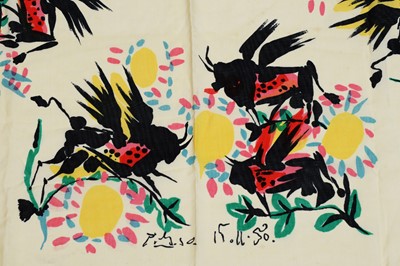 Lot 1275 - A Pablo Picasso screen-printed silk scarf.