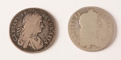 Lot 193 - Two Charles I shillings, both 1663.