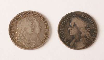 Lot 196 - Two 17th C. shillings