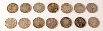 Lot 198 - A selection of George IV and William IV shillings