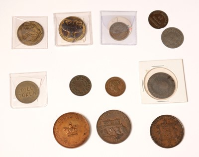 Lot 203 - A selection of 19th Century tokens, including:...