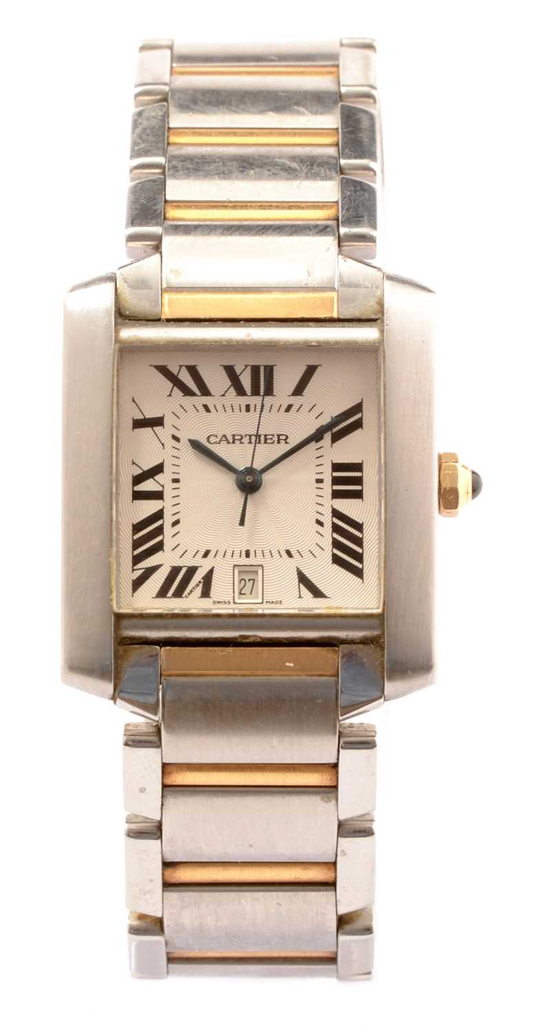 15 - A Cartier Tank Francais wristwatch,
