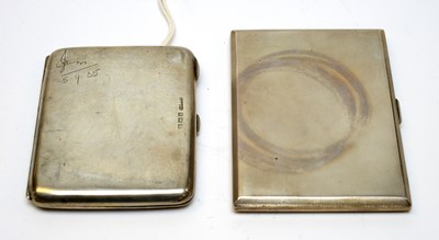 Lot 88 - Two silver cigarette cases.