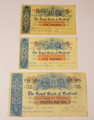 Lot 213 - The Royal Bank of Scotland bank notes