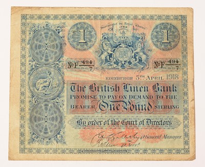 Lot 223 - The British Linen Bank £1