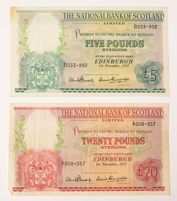 Lot 228 - Two The National Bank of Scotland Limited notes