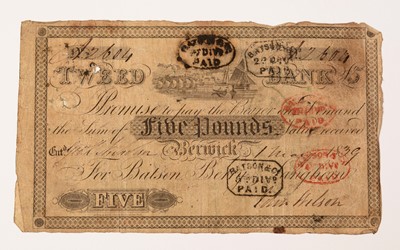 Lot 234 - Tweed Bank £5 note