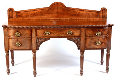 Lot 541 - A William IV mahogany sideboard with architectural back