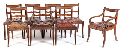 Lot 542 - Eight 19th Century dining chairs in the Regency taste