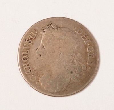 Lot 235 - Charles II quarter-dollar merk, 1677.
