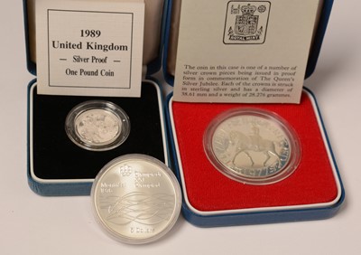 Lot 244 - Silver proof and other coins