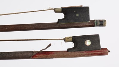 Lot 275 - Violin with two bows, cased