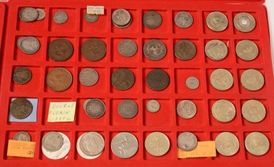 Lot 253 - A selection of Queen Victoria shillings and other coinage.