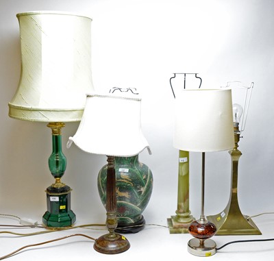 Lot 198 - Selection of five table lamps