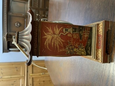 Lot 382 - A 19th Century French chinoiserie mantel clock.