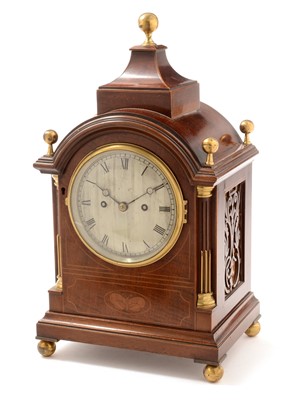 Lot 473 - A 19th Century mahogany cased bracket clock
