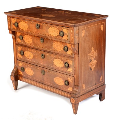 Lot 535 - A 19th Century Dutch inlaid mahogany chest of drawers