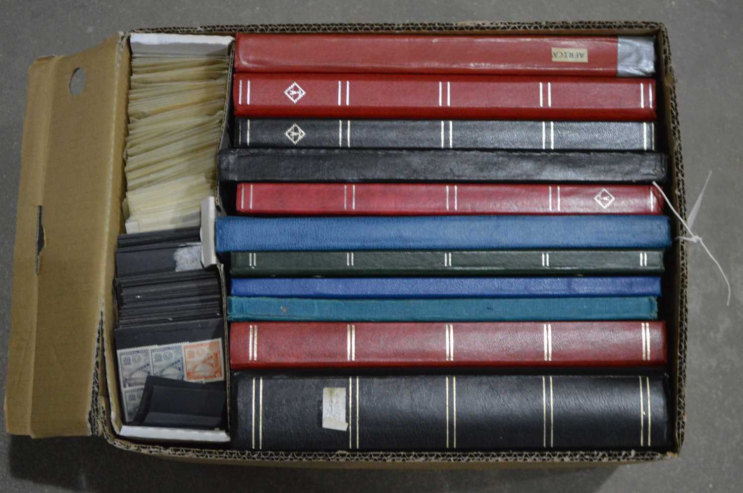 Lot 34 - Stamps in stock books and stock cards