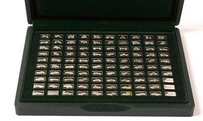 Lot 182 - A 1970s John Pinches "The 100 Greatest Cars Silver Miniature Collection"