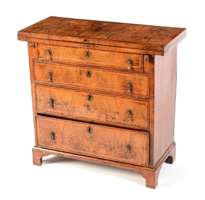 Lot 524 - An 18th Century and later walnut chest of drawers