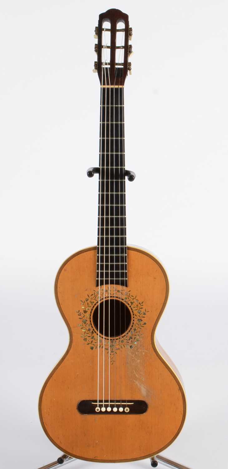 317 - A French Mirecourt Guitar stamped 'Brugere a Mirecourt'