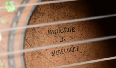 Lot 317 - A French Mirecourt Guitar stamped 'Brugere a Mirecourt'