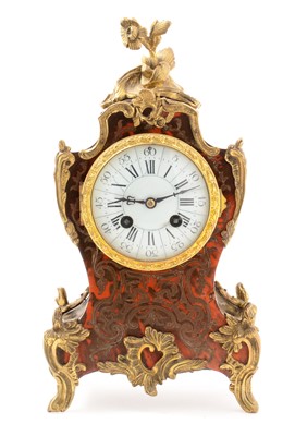 Lot 487 - A 19th Century French Boulle mantel clock