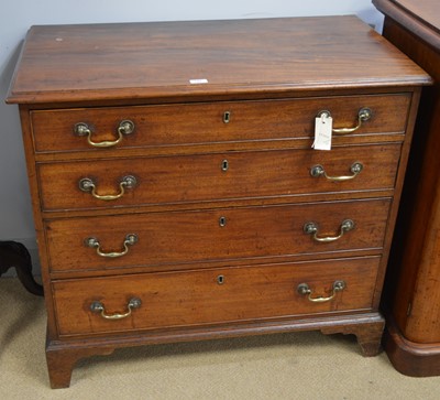 Lot 125 - Georgian mahogany chest of drawers.