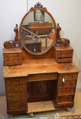 Lot 133 - Victorian mahogany dressing table.