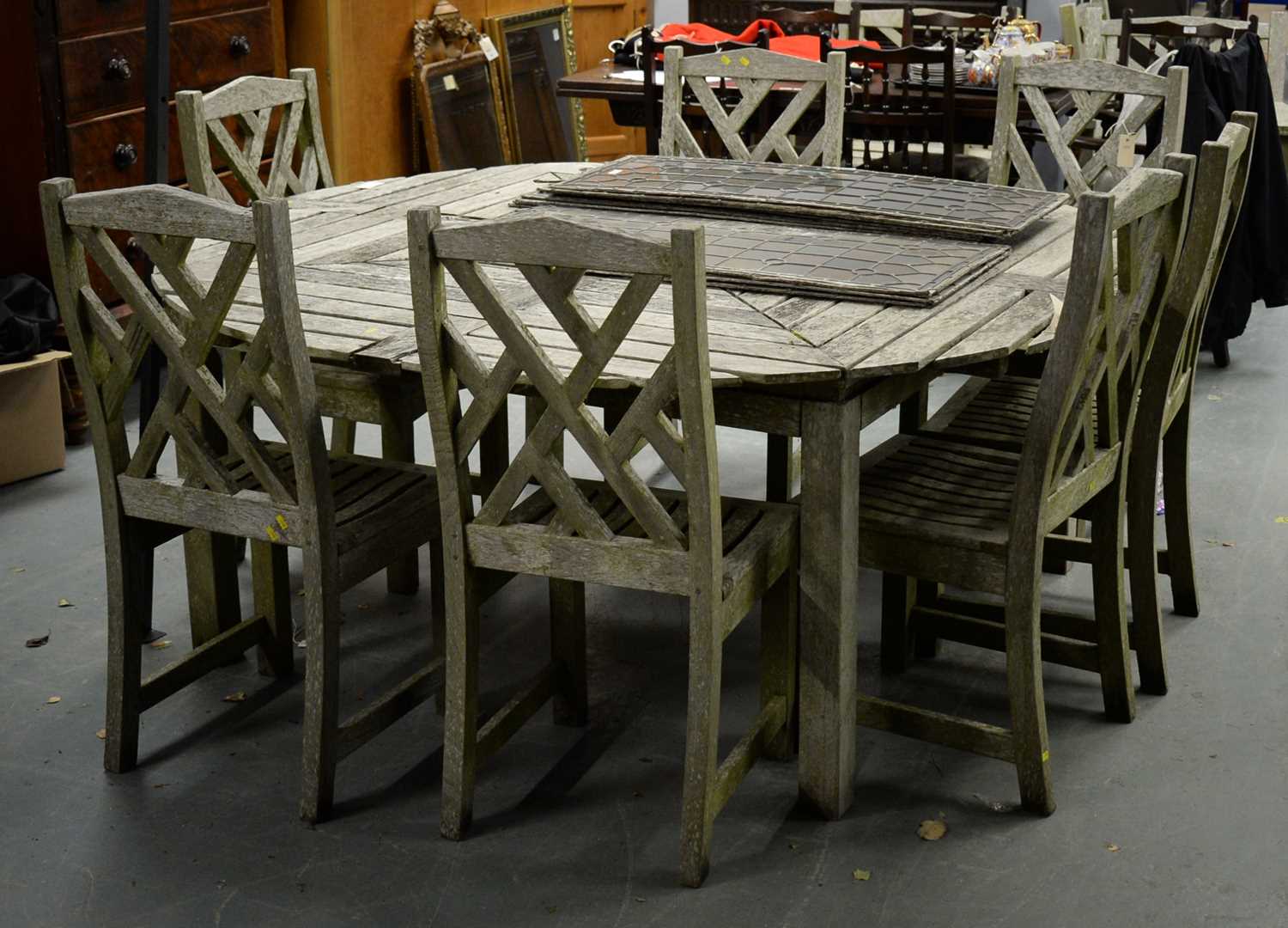 Lot 134 - A 20th Century group of garden furniture by Lister.