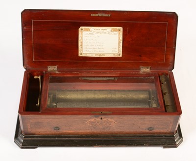 Lot 364 - Swiss cylinder musical box by Nicole Freres