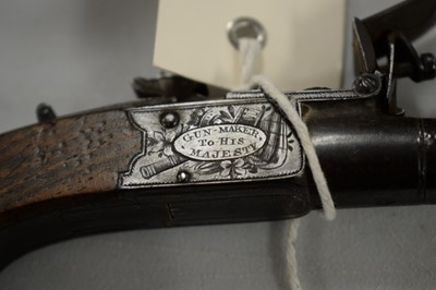 Lot 485 - 18th Century flintlock pistol and a pocket pistol