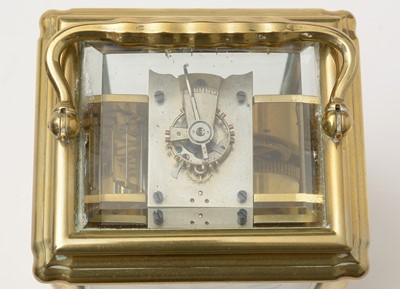 Lot 491 - An early 20th Century French carriage clock, retailed by J.W. Benson