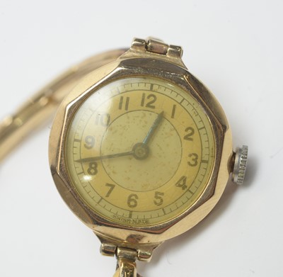 Lot 153 - Two ladies' 9ct gold cased wristwatches.