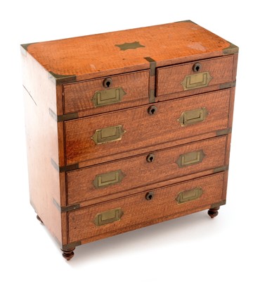 Lot 516 - A 19th Century miniature military chest of drawers