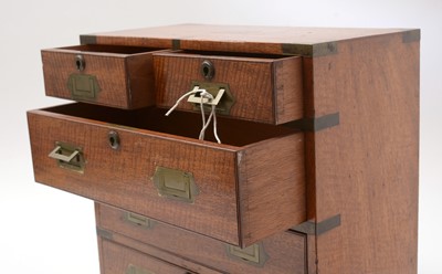 Lot 516 - A 19th Century miniature military chest of drawers