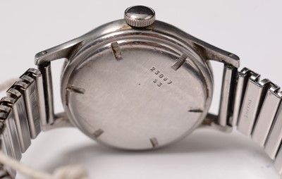 Lot 221 - A gentleman's 1940s stainless-steel Longines wristwatch.