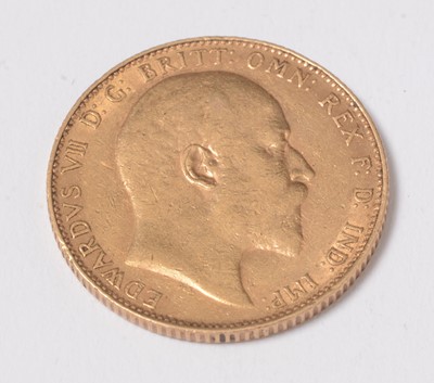 Lot 239 - A 1910 gold sovereign.