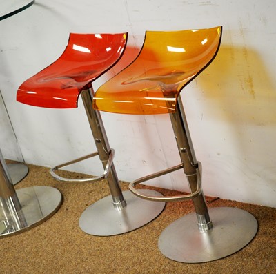 Lot 7 - Four Pam Design Archirivolto bar chairs and a table