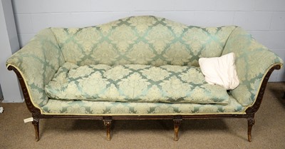Lot 100 - A Regency beech framed sofa.