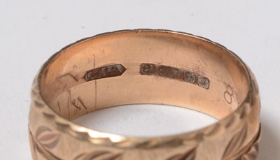 Lot 246 - Two 9ct gold bands.