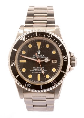 Lot 17 - A Rolex stainless steel Oyster Perpetual Sea-Dweller 'Great White' bracelet watch