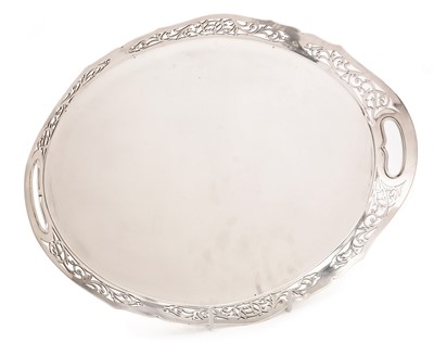 Lot 213 - A George V silver tray, by Mappin & Webb
