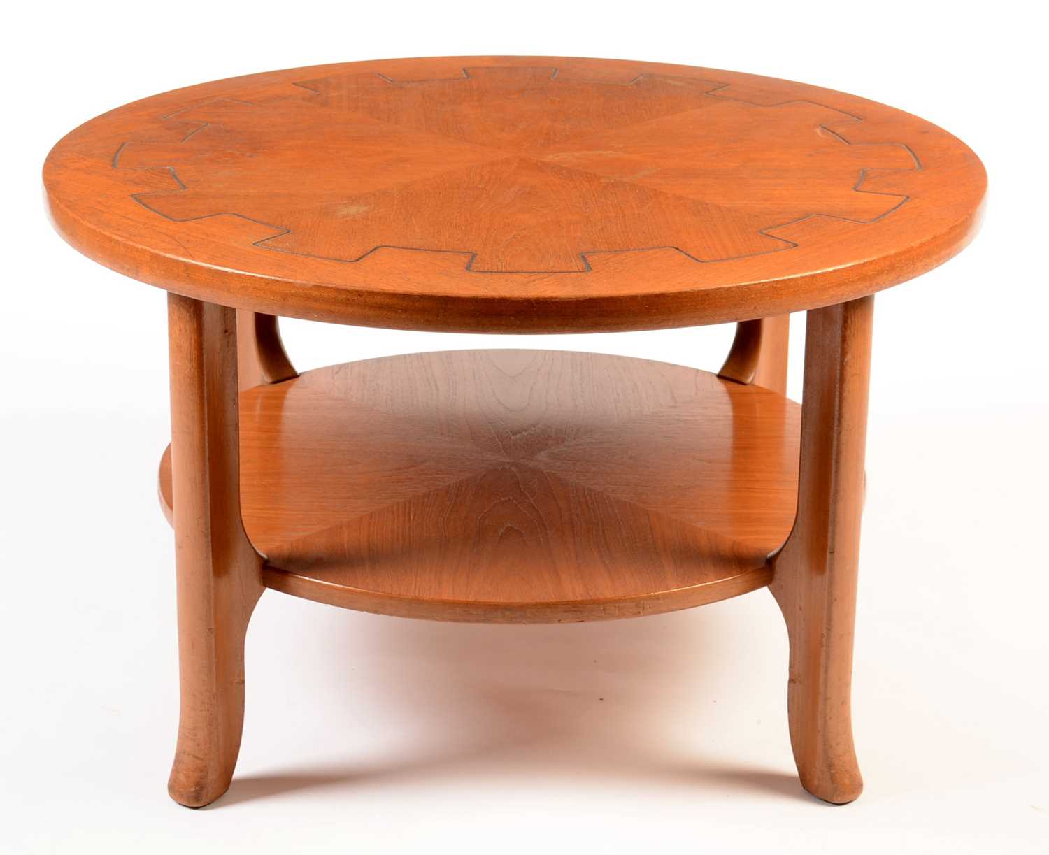 Lot 67 - Nathan: a mid Century circular teak two-tier coffee table.