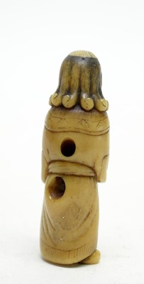 Lot 327 - A Japanese carved bone Netsuke as a Dutchman