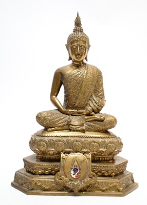 Lot 330 - A gilt Bronze figure of Bhudda
