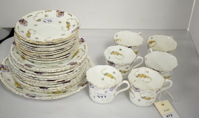 Lot 523 - Wedgwood 'Tiger Lily' pattern dinner service and a Victorian Chapman part tea service